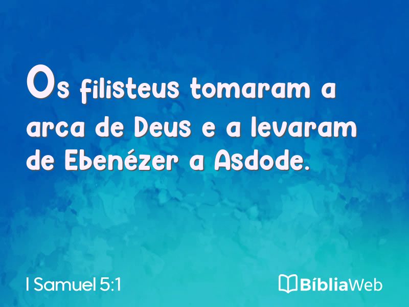 I Samuel 5:1 em imagem para compartilhar