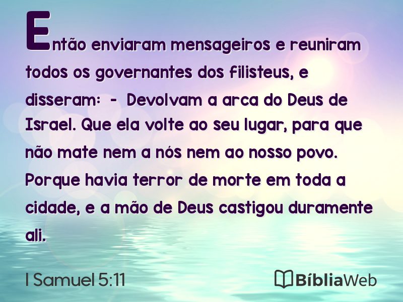 I Samuel 5:11 em imagem para compartilhar