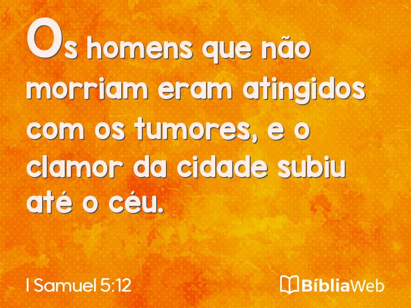 I Samuel 5:12 em imagem para compartilhar