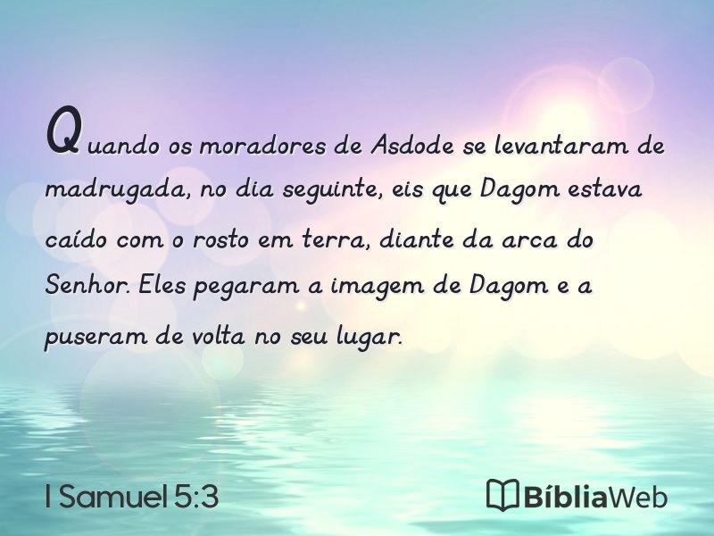 I Samuel 5:3 em imagem para compartilhar