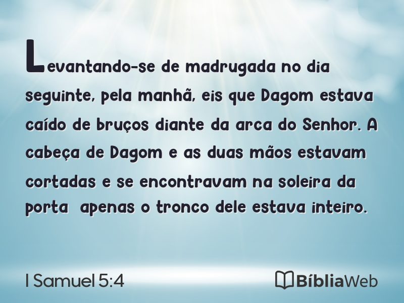 I Samuel 5:4 em imagem para compartilhar