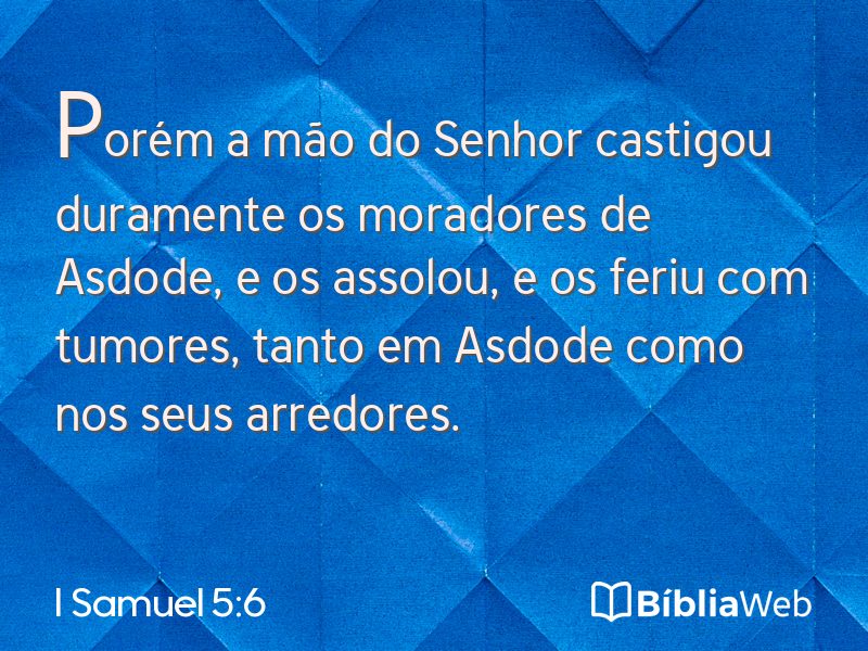 I Samuel 5:6 em imagem para compartilhar