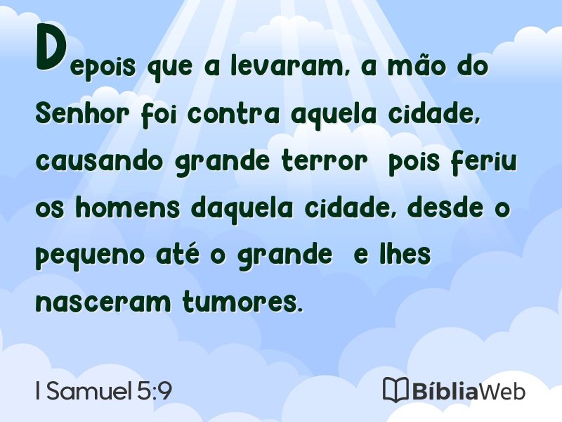 I Samuel 5:9 em imagem para compartilhar