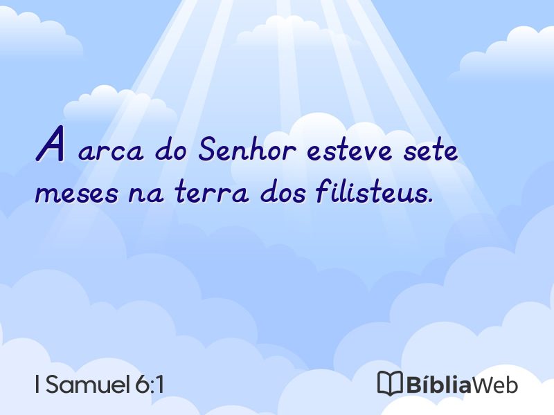 I Samuel 6:1 em imagem para compartilhar