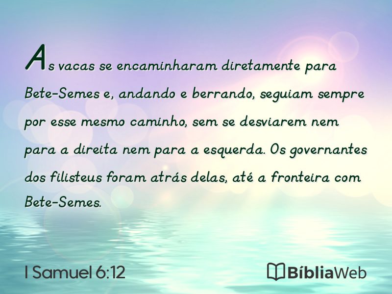 I Samuel 6:12 em imagem para compartilhar