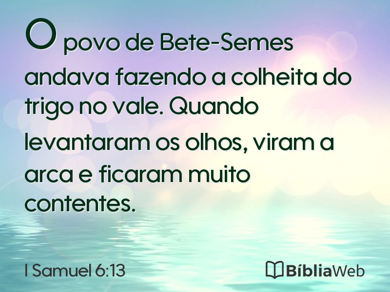 I Samuel 6:13 em imagem para compartilhar
