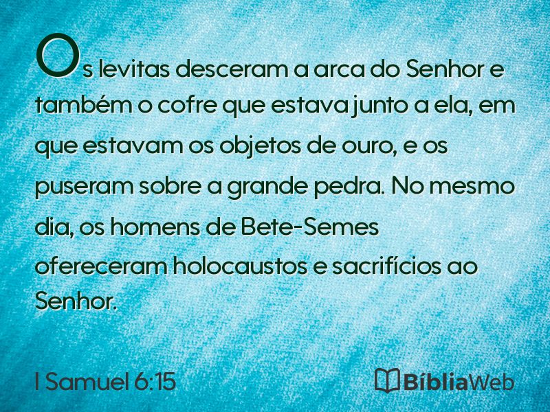I Samuel 6:15 em imagem para compartilhar