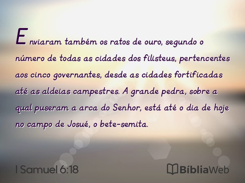 I Samuel 6:18 em imagem para compartilhar