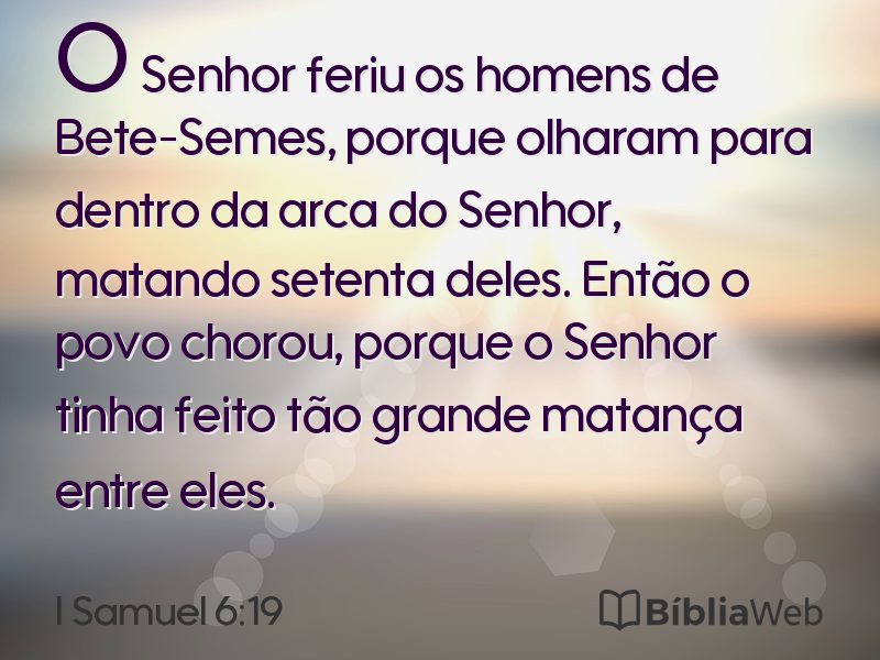 I Samuel 6:19 em imagem para compartilhar