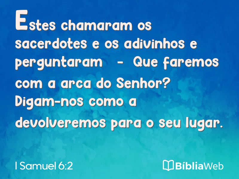 I Samuel 6:2 em imagem para compartilhar