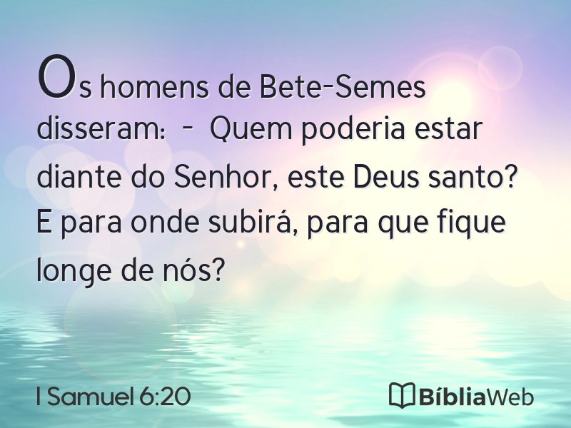 I Samuel 6:20 em imagem para compartilhar