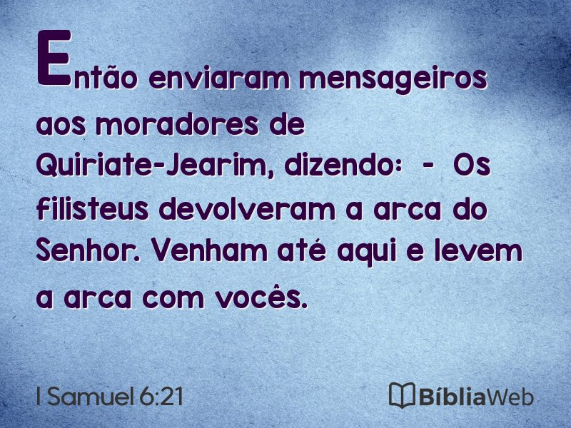 I Samuel 6:21 em imagem para compartilhar