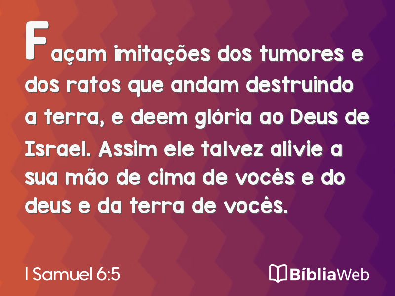 I Samuel 6:5 em imagem para compartilhar
