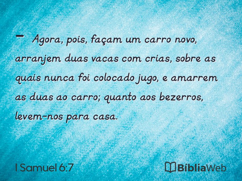 I Samuel 6:7 em imagem para compartilhar