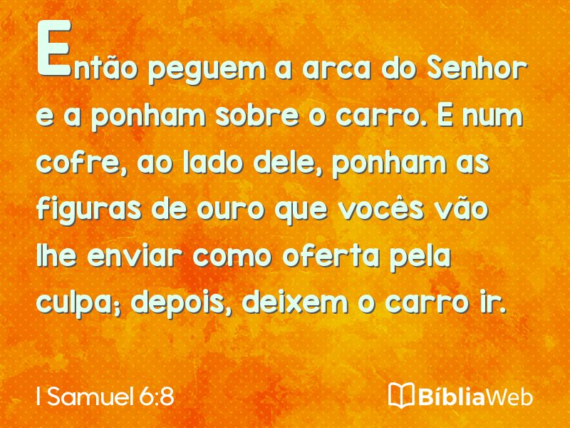 I Samuel 6:8 em imagem para compartilhar