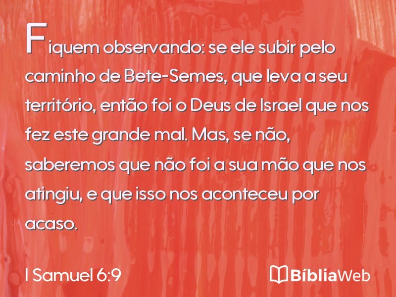 I Samuel 6:9 em imagem para compartilhar