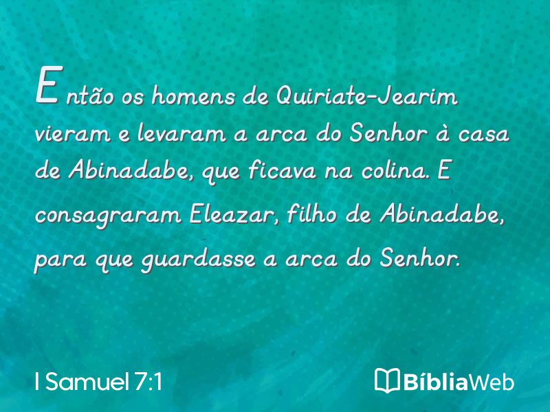 I Samuel 7:1 em imagem para compartilhar