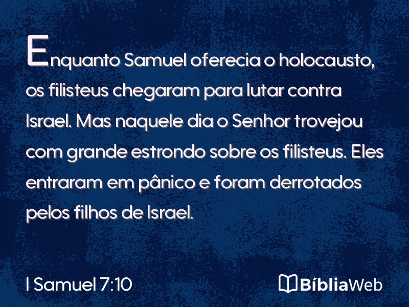 I Samuel 7:10 em imagem para compartilhar