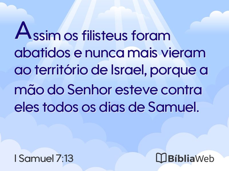 I Samuel 7:13 em imagem para compartilhar
