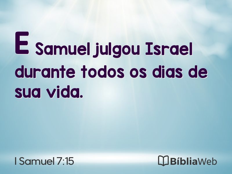 I Samuel 7:15 em imagem para compartilhar