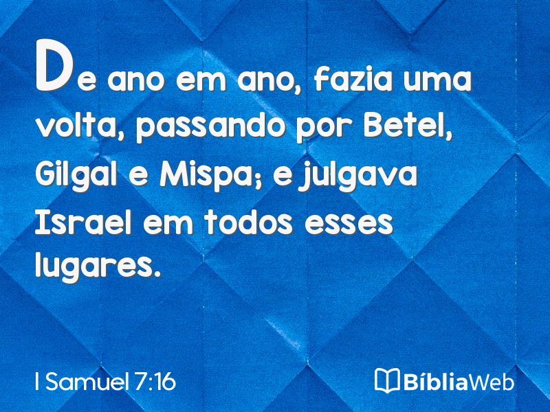 I Samuel 7:16 em imagem para compartilhar