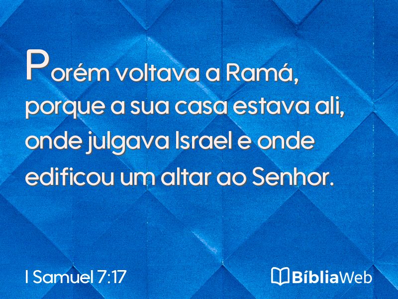 I Samuel 7:17 em imagem para compartilhar