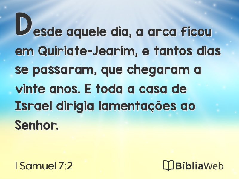 I Samuel 7:2 em imagem para compartilhar