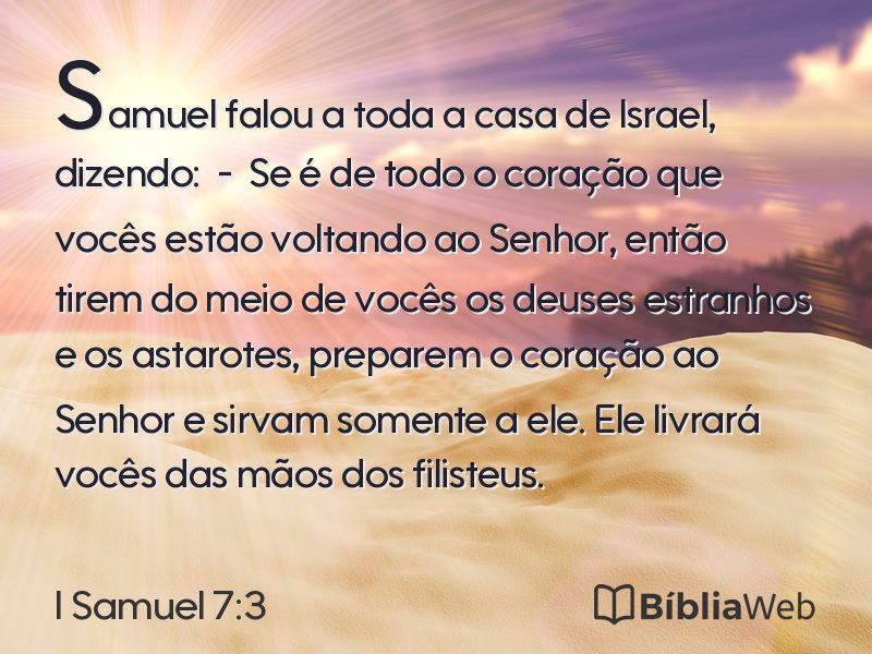 I Samuel 7:3 em imagem para compartilhar