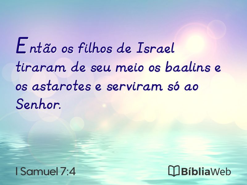 I Samuel 7:4 em imagem para compartilhar