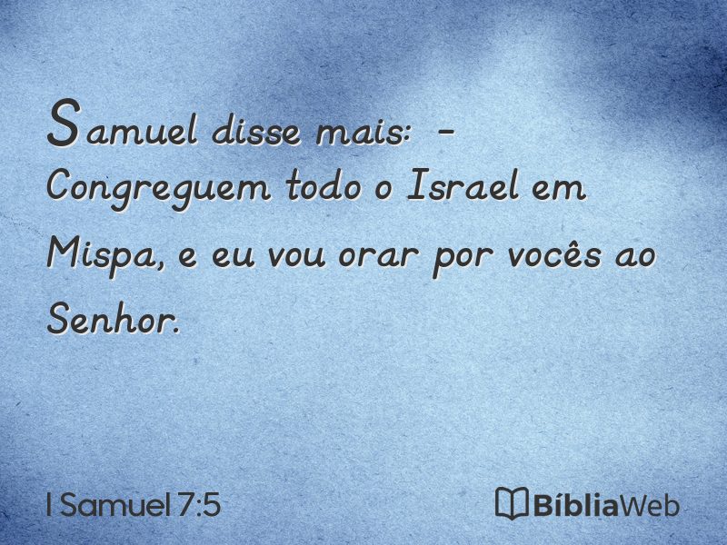 I Samuel 7:5 em imagem para compartilhar