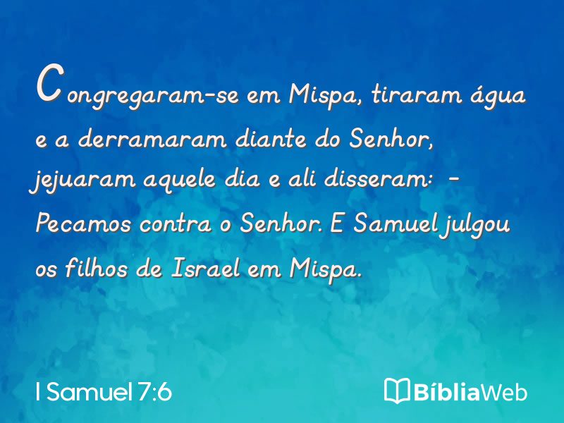 I Samuel 7:6 em imagem para compartilhar