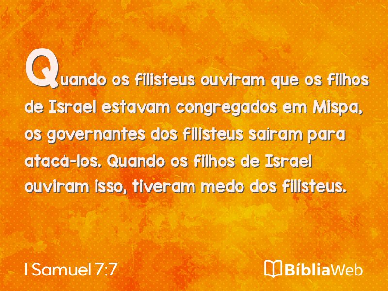 I Samuel 7:7 em imagem para compartilhar