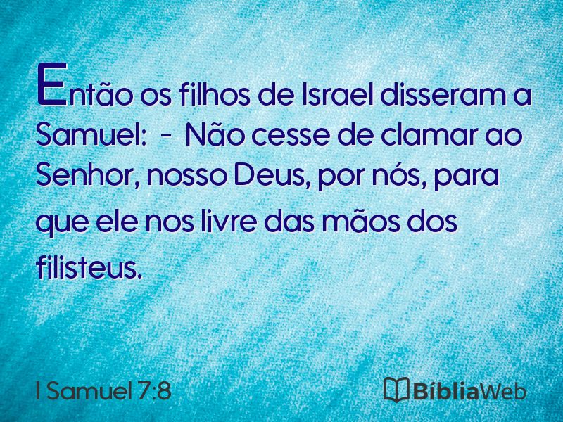 I Samuel 7:8 em imagem para compartilhar