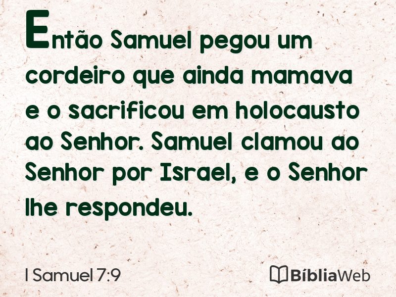 I Samuel 7:9 em imagem para compartilhar