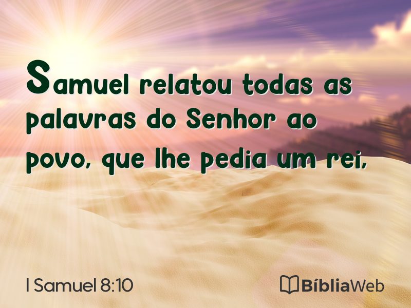 I Samuel 8:10 em imagem para compartilhar