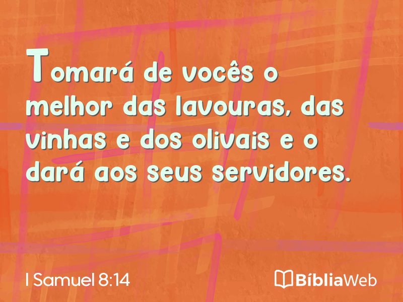 I Samuel 8:14 em imagem para compartilhar