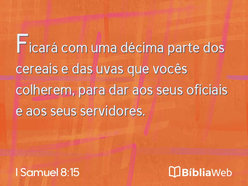 I Samuel 8:15 em imagem para compartilhar