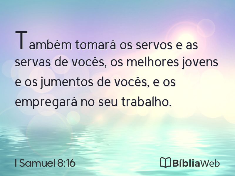 I Samuel 8:16 em imagem para compartilhar