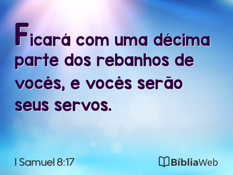 I Samuel 8:17 em imagem para compartilhar