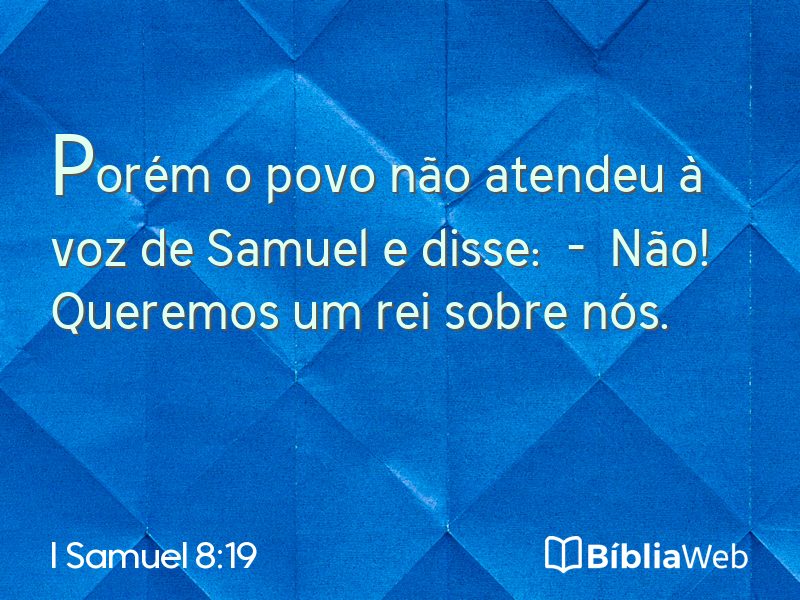 I Samuel 8:19 em imagem para compartilhar