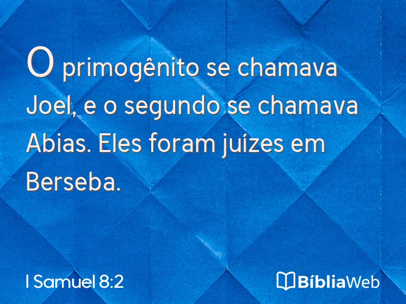 I Samuel 8:2 em imagem para compartilhar