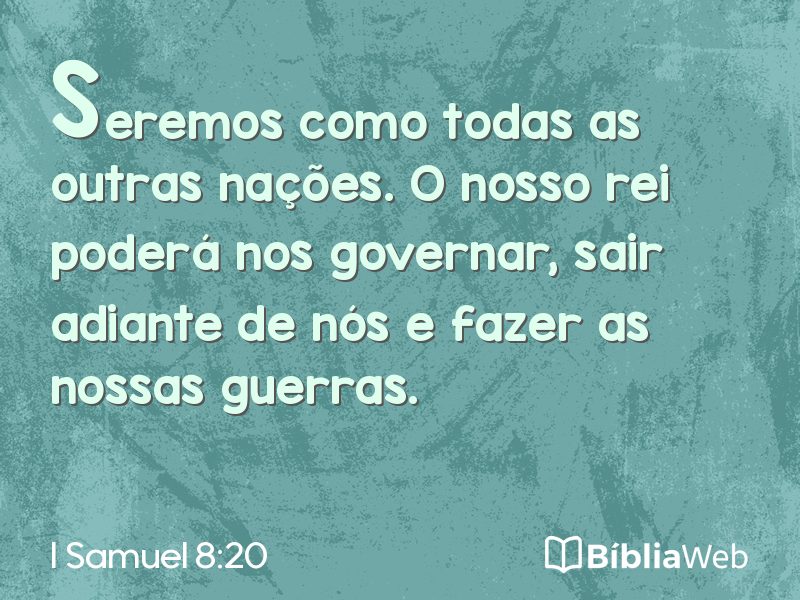 I Samuel 8:20 em imagem para compartilhar