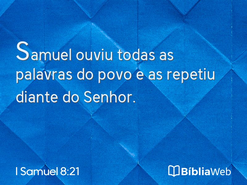 I Samuel 8:21 em imagem para compartilhar