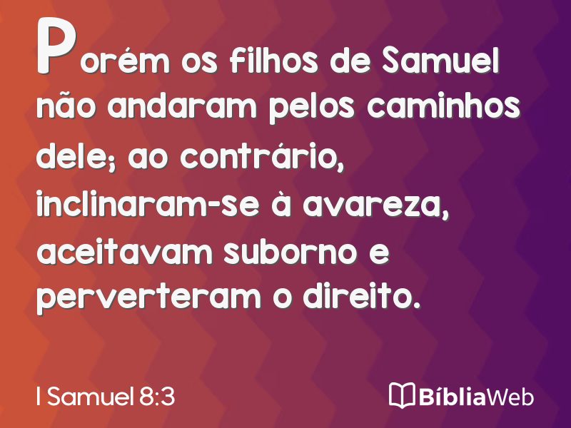 I Samuel 8:3 em imagem para compartilhar