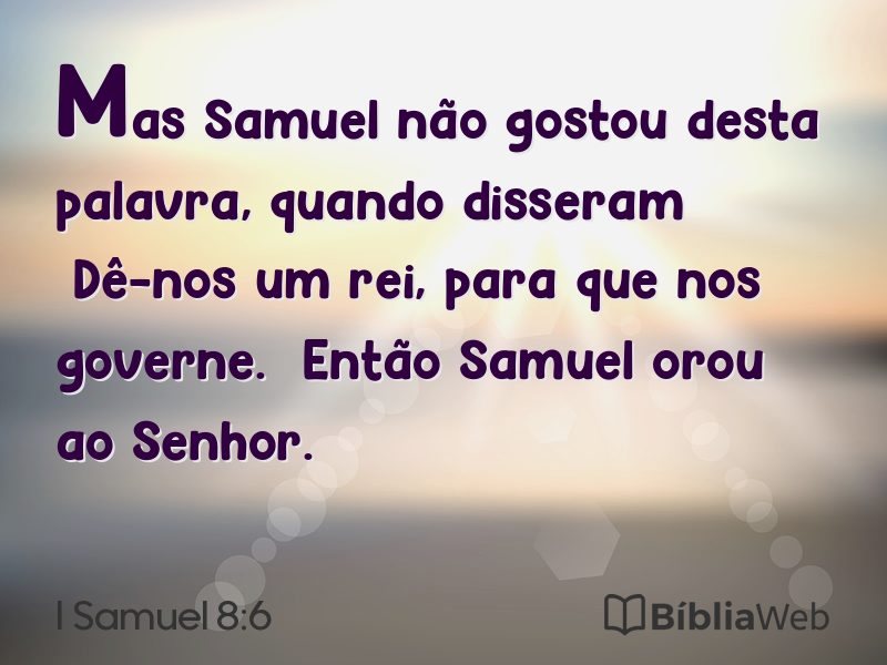 I Samuel 8:6 em imagem para compartilhar