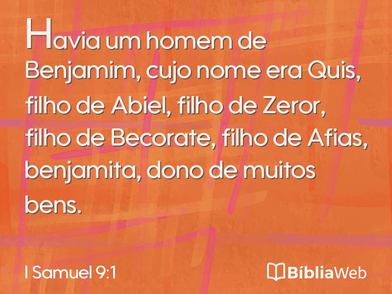 I Samuel 9:1 em imagem para compartilhar