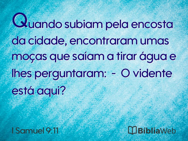 I Samuel 9:11 em imagem para compartilhar