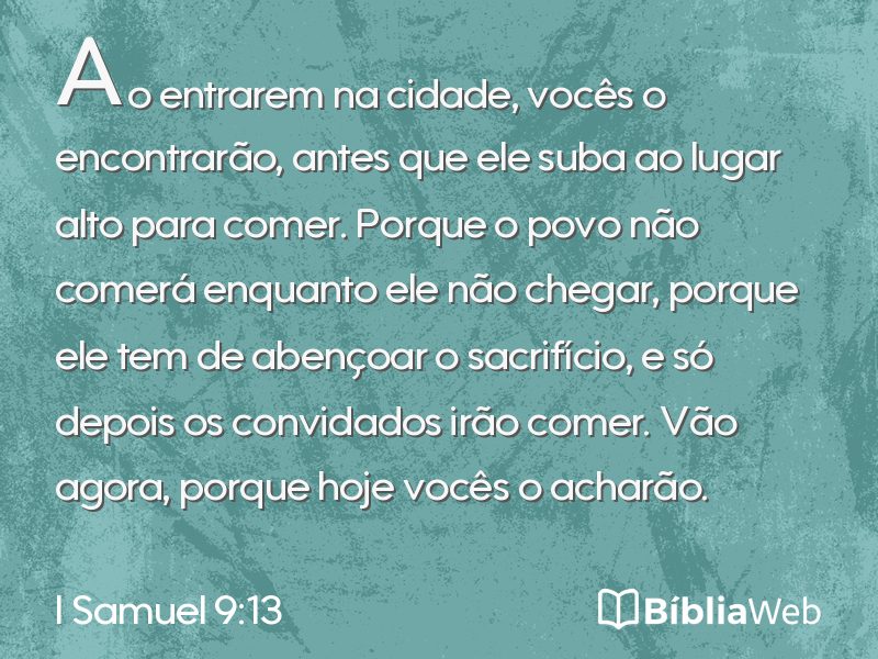 I Samuel 9:13 em imagem para compartilhar
