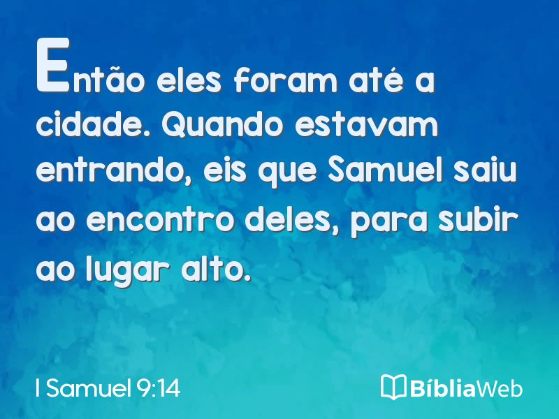 I Samuel 9:14 em imagem para compartilhar