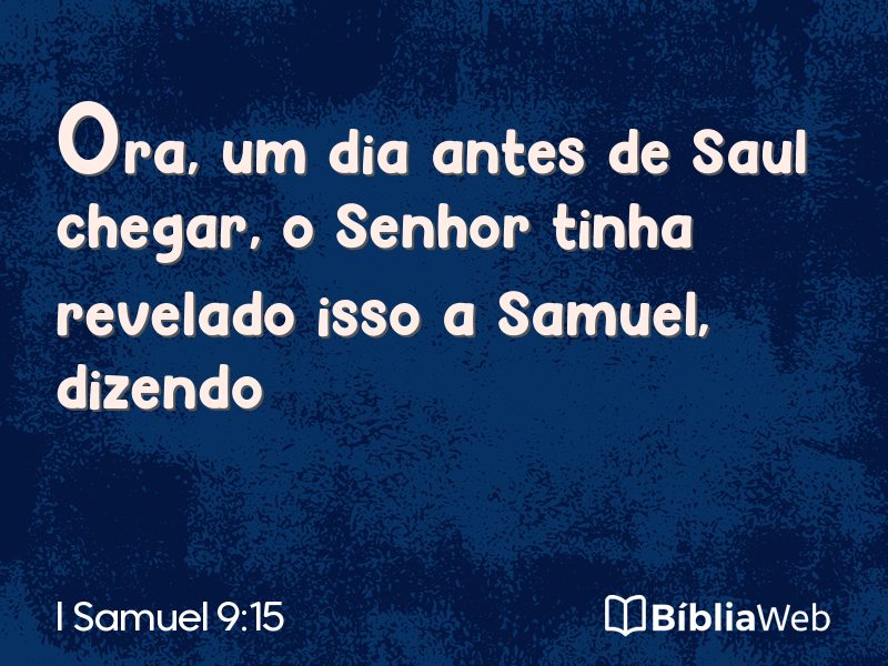 I Samuel 9:15 em imagem para compartilhar